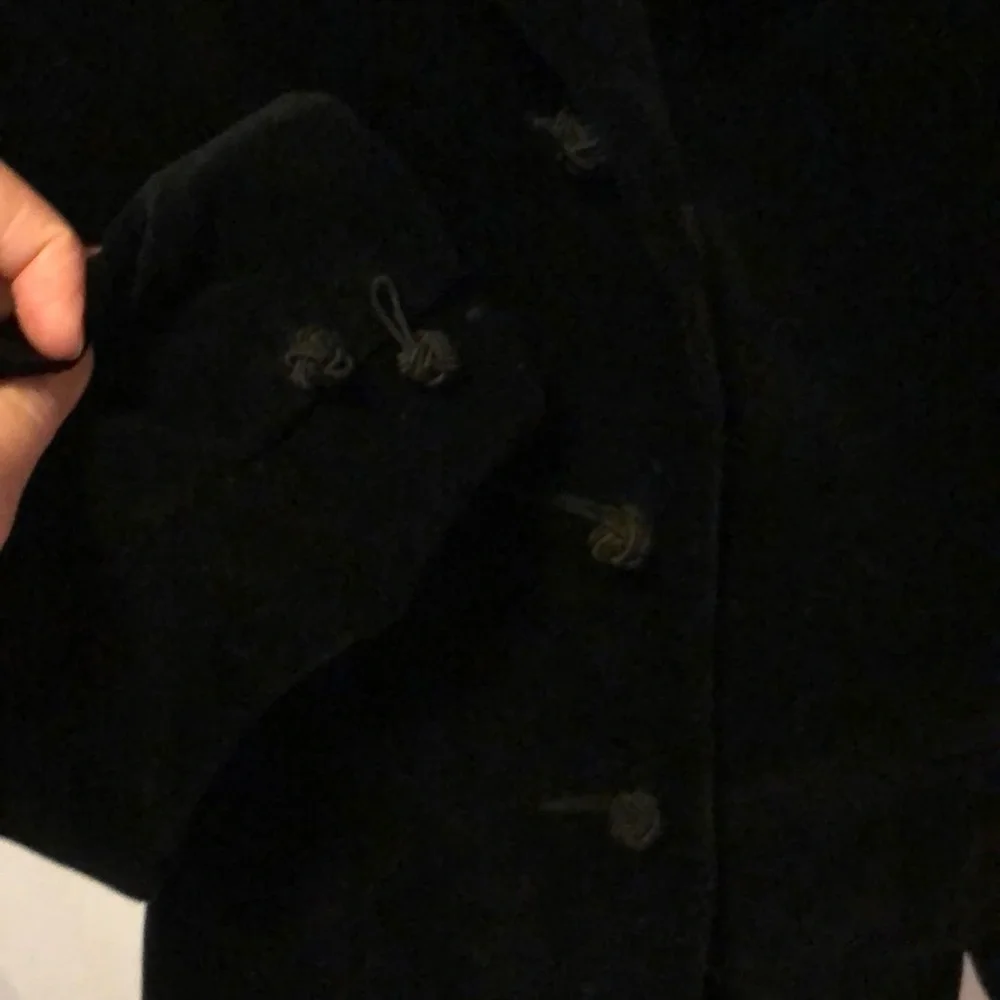 Esprit black 100% cotton velvet blazer w buttons
